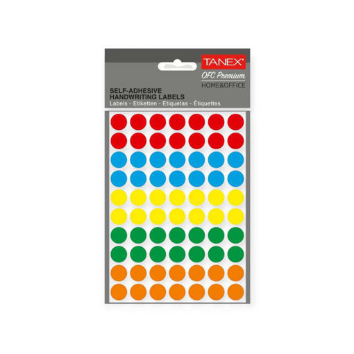 Picture of SELF-ADHESIVE LABELS CIRCLE MIX 10X10MM 5 SHEETS
